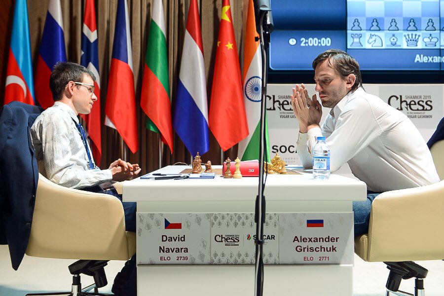 ShamkirChess's tweet photo. Grischuk Alexander- David Navara

1-0

#VugarGashimov #ShamkirChess #SOCAR #ShamkirChess2019 #chess #sahmat #SynergyGroup #Bakuchess https://t.co/o0tV7r41Wo
