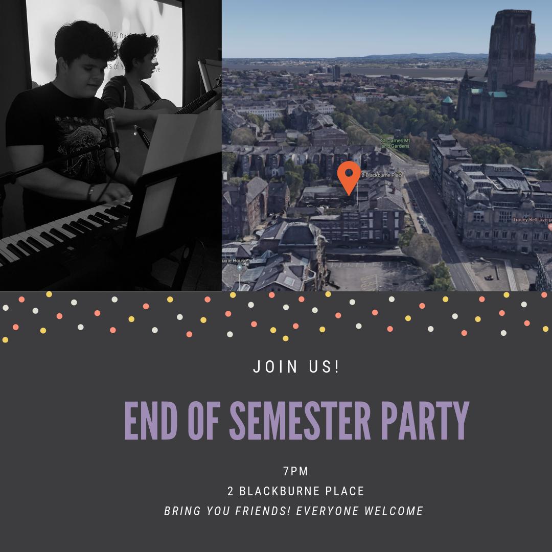 LJMU_CU's tweet photo. Semester 2 is nearly over! We think that calls for a PARTYY  🎉  Meet us at 2 Blackburne place at 7pm or if you live near Marybone, meet us outside the library at 6:30 to walk together. Feel free bring a friend, there is free food too🙋 https://t.co/XrCYKPEUC8