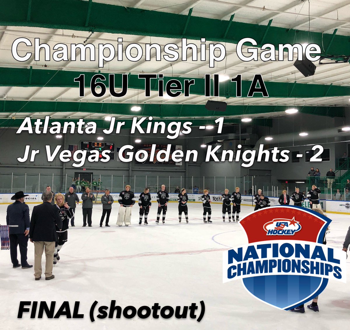 AtlantaJrKings's tweet photo. Atlanta Jr. Kings lose in shootout. 

Thanks Kings for a great 2018-19 season... and farewell Atlanta Junior Kings (Knights) organization, thanks for all the great memories!!! https://t.co/Woh4RamXS2