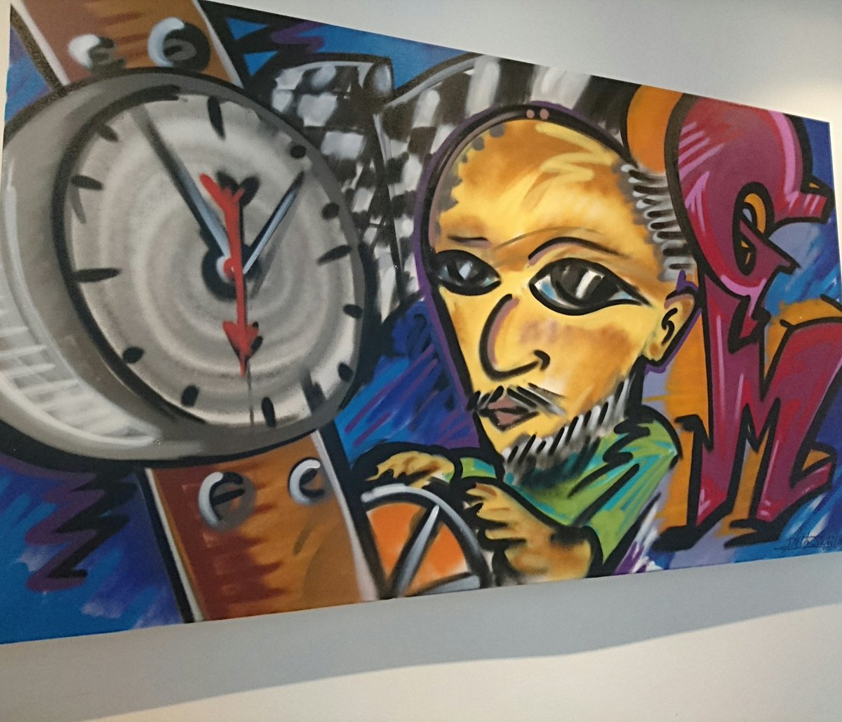 AgFP's tweet photo. For Sale. #streetart on canvass 205x120 cm, depicting @GMazzuoli hand sprayed during GM London event ~10yrs ago.
#giulianomazzuoli #manometro #painting #streetartist #watches https://t.co/K7vIagwE46