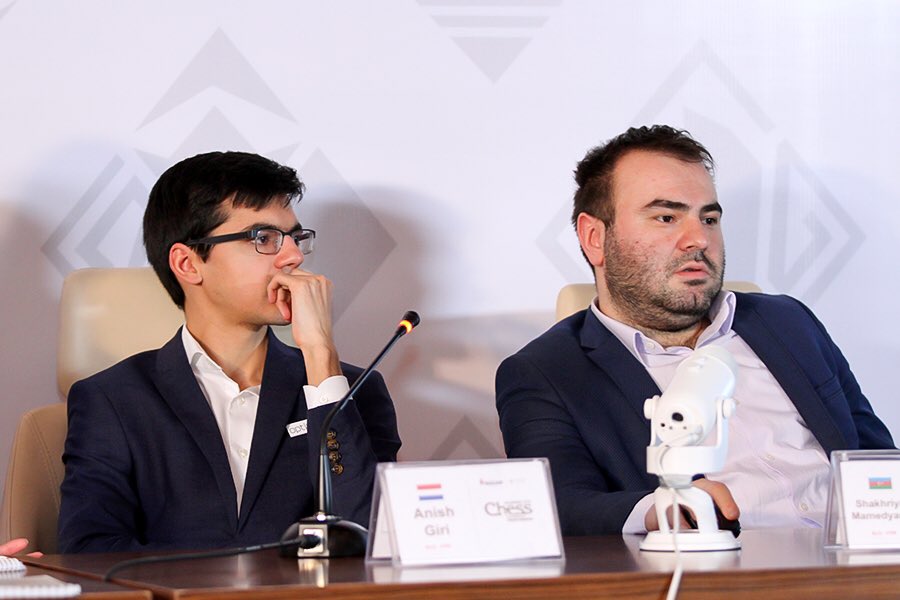 ShamkirChess's tweet photo. Shamkir Chess 2019- 8th Round 3rd Press Conference

#VugarGashimov #ShamkirChess #SOCAR #ShamkirChess2019 #chess #sahmat #SynergyGroup #Bakuchess https://t.co/iaVXjdFOfl