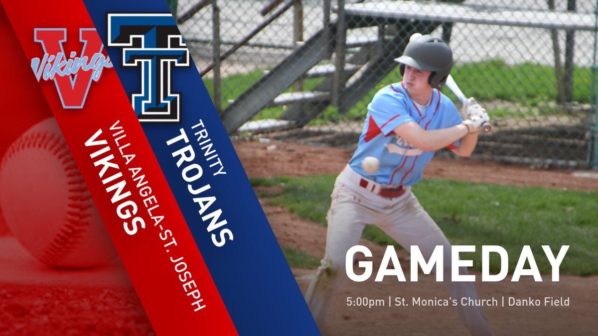 VASJ_Baseball's tweet photo. Gameday! We take the field against Trinity today at 5:00pm! 🔴🔵⚾️ https://t.co/XfJMm7WphK