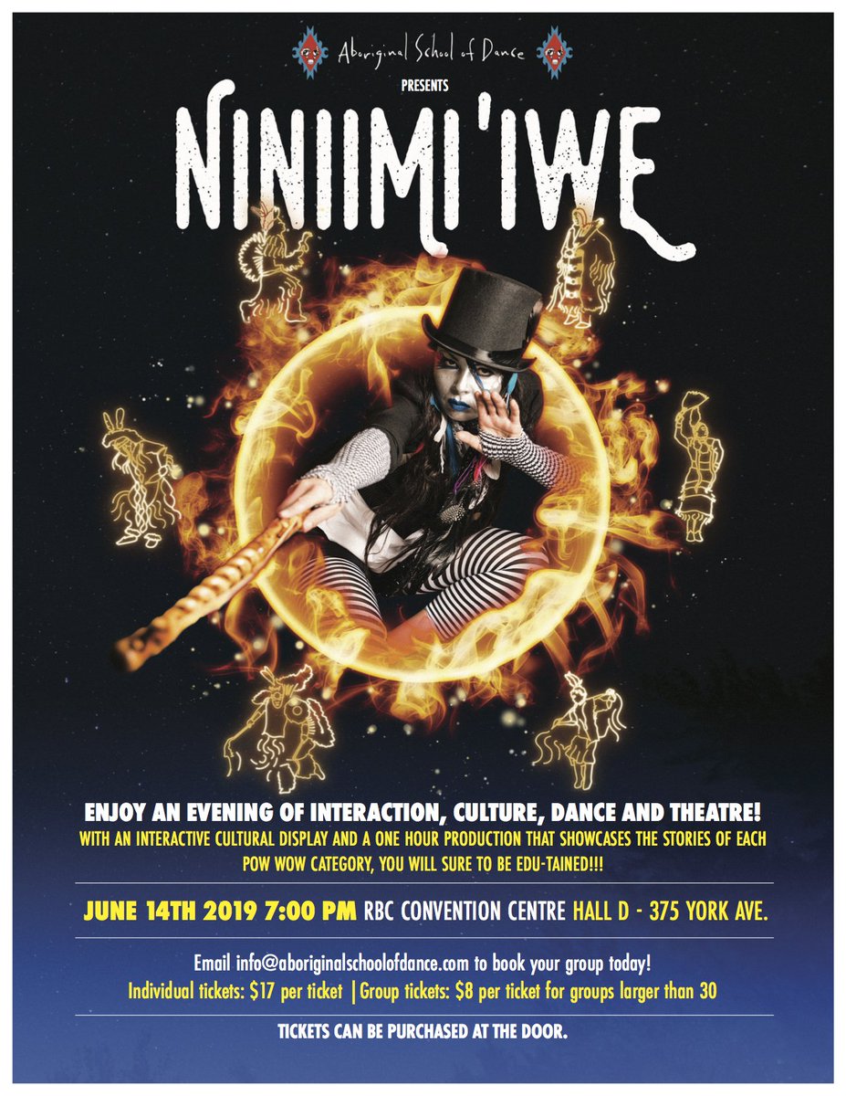 Did you want to attend our Niniimi'iwe production, but were unavailable during our showtimes throughout the day? Well, we are extremely excited to announce that we've added an evening production on June 14th at 7pm! <a href="/RBCConvCtreWpg/">RBC Convention Centre Wpg</a> #Indigenous #Dance #StrongresilientIndigenous