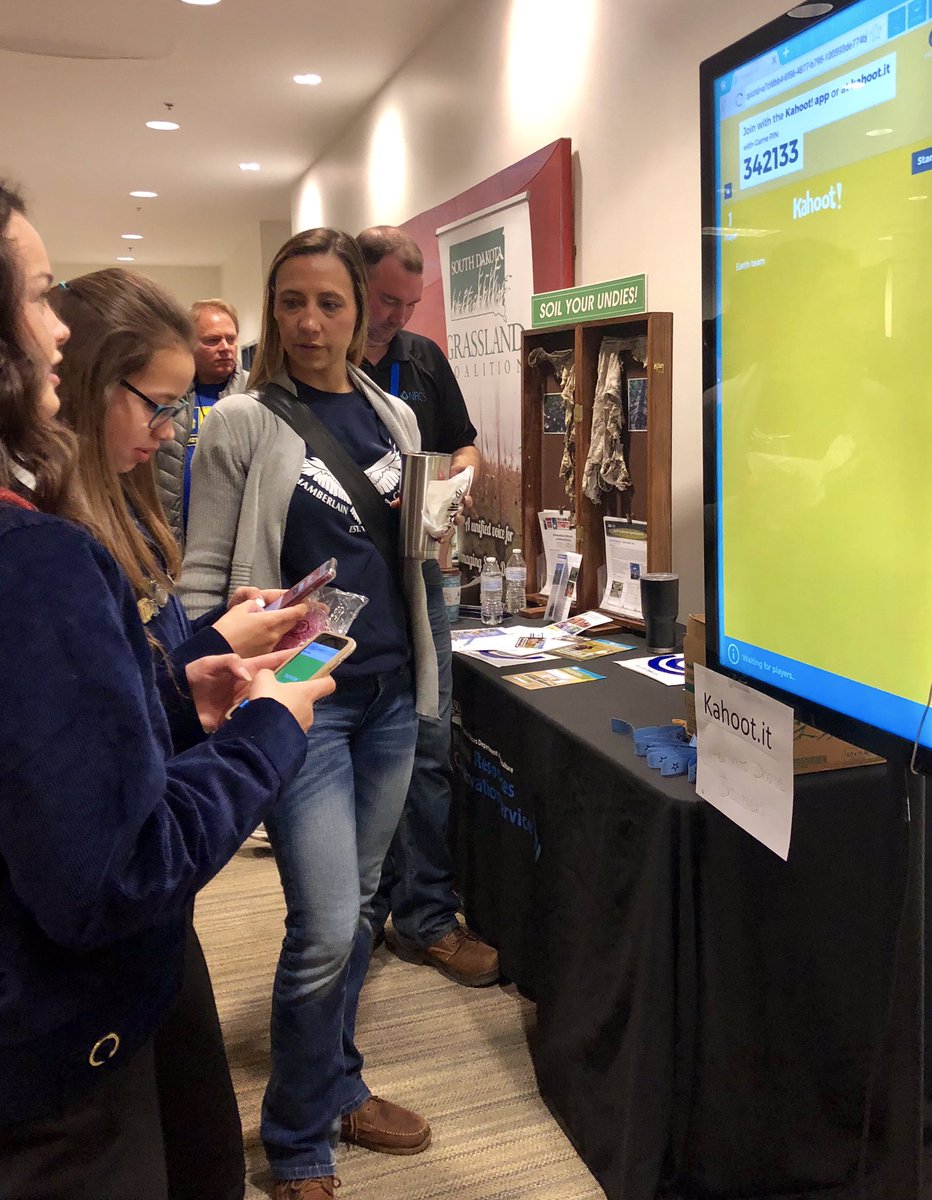 NRCS_SD's tweet photo. We are at the #sdstateffacinvention today! If you see us come play our game and learn about conservation. We had a very excited earth team volunteer play and win with all her knowledge! #sdffastrong #conservationisfun #soilhealth https://t.co/sM2D9bM6aG