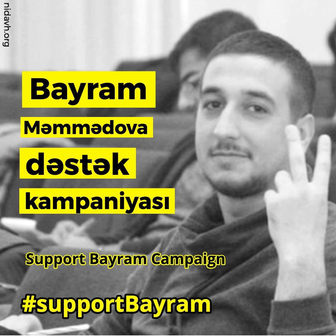 SamirAsadli's tweet photo. Join our campaign and #supportBayram with short videos and photos expressing your solidarity with Bayram Mammadov https://t.co/ApkiVQu280