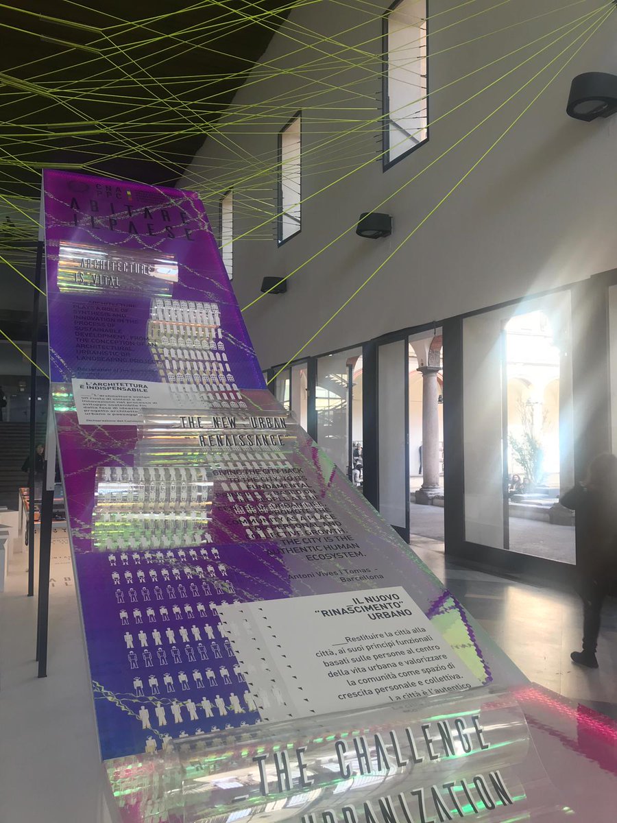 architettiroma's tweet photo. #newsarchitettura
Presentata alla @LaStatale “#AbitareilPaese - #OpenNests”, installazione firmata @MiglioreServett, che sarà epicentro di presenza @cnappc, per la prima volta, alla #DesignWeek2019, con una serie di eventi alla Mostra #InterniHumanSpaces presso l’ateneo milanese. https://t.co/7g58ixRuP7