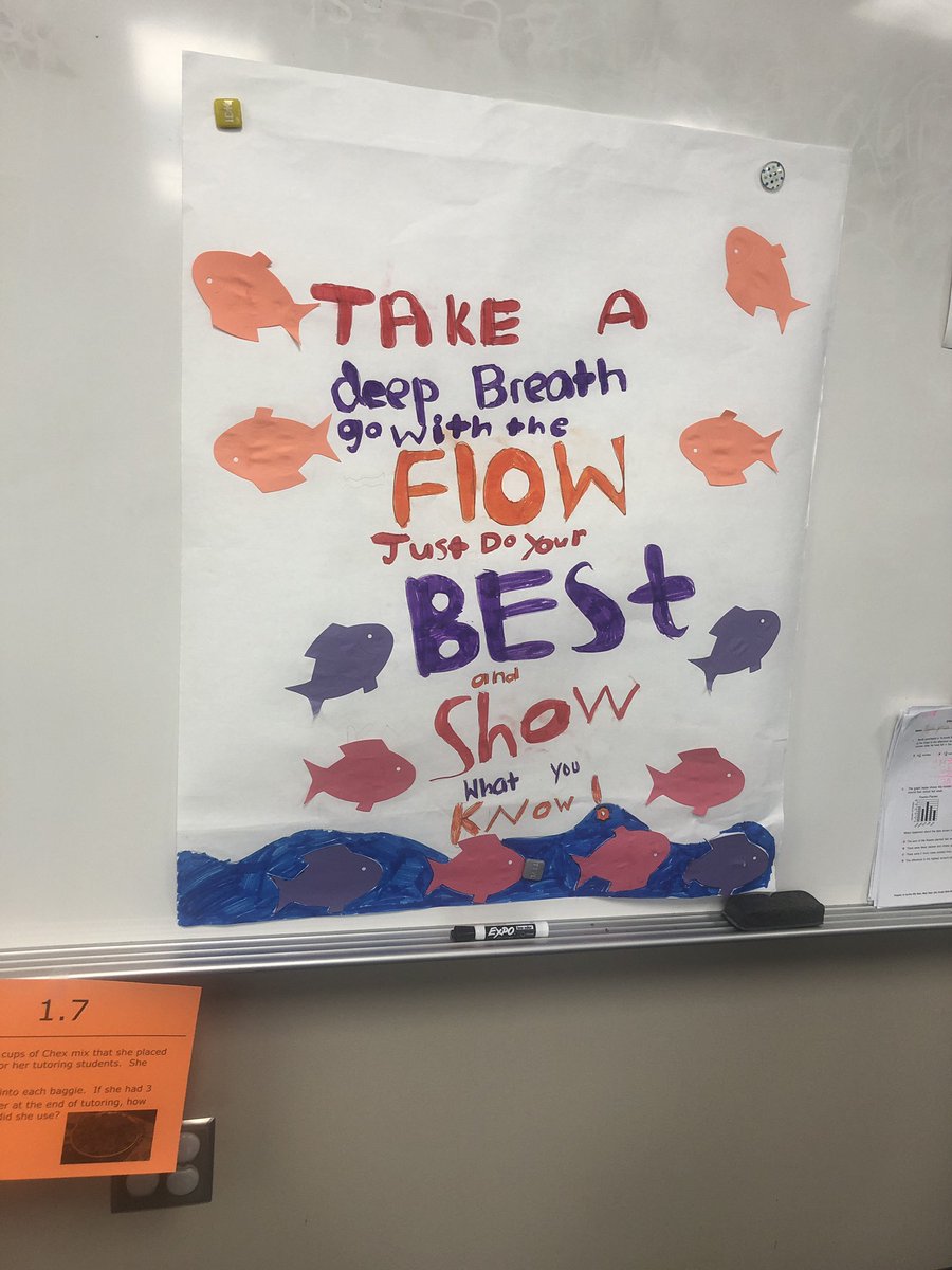 MsJacksonMath's tweet image. Thank you to @rbarnett06 and her class for the motivational poster! My kids are gonna rock it tomorrow 😊