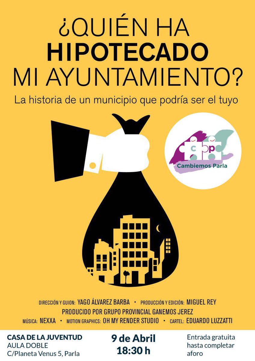 EconoCabreado's tweet photo. Mañana toca docu #QuiénHaHipotecadoMiAyuntamiento en Parla, municipio protagonista del documental con una de las entrevistadas @anamalvarez04 de @CambiemosParla. Si eres de Parla deberías verlo, y si no también https://t.co/qxAgtHzJ1l