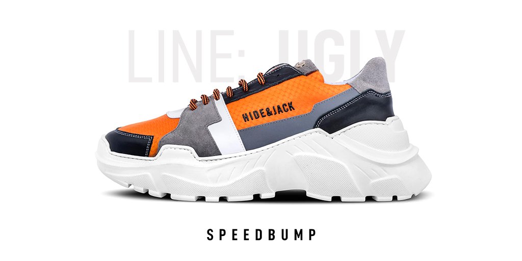 HideandJack's tweet photo. The concept of “Ugly Sneaker” with the personality of our style.
Speedbump Ugly Orange Black. #hideandjack
#shoestyle #uglyshoes #fashionshoes #shoestyle #fashion #style #sneaker #luxuryshoes https://t.co/0qQ9EJBCew
