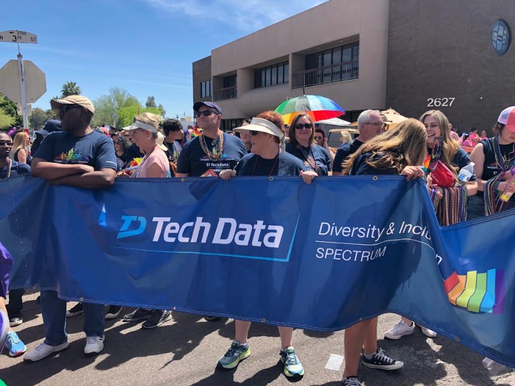 TDSYNNEX_NA's tweet image. .@Tech_Data participates in the 2019 Phoenix Pride Festival and Parade. Proudly standing with the #LGBT community! #TechDataPride