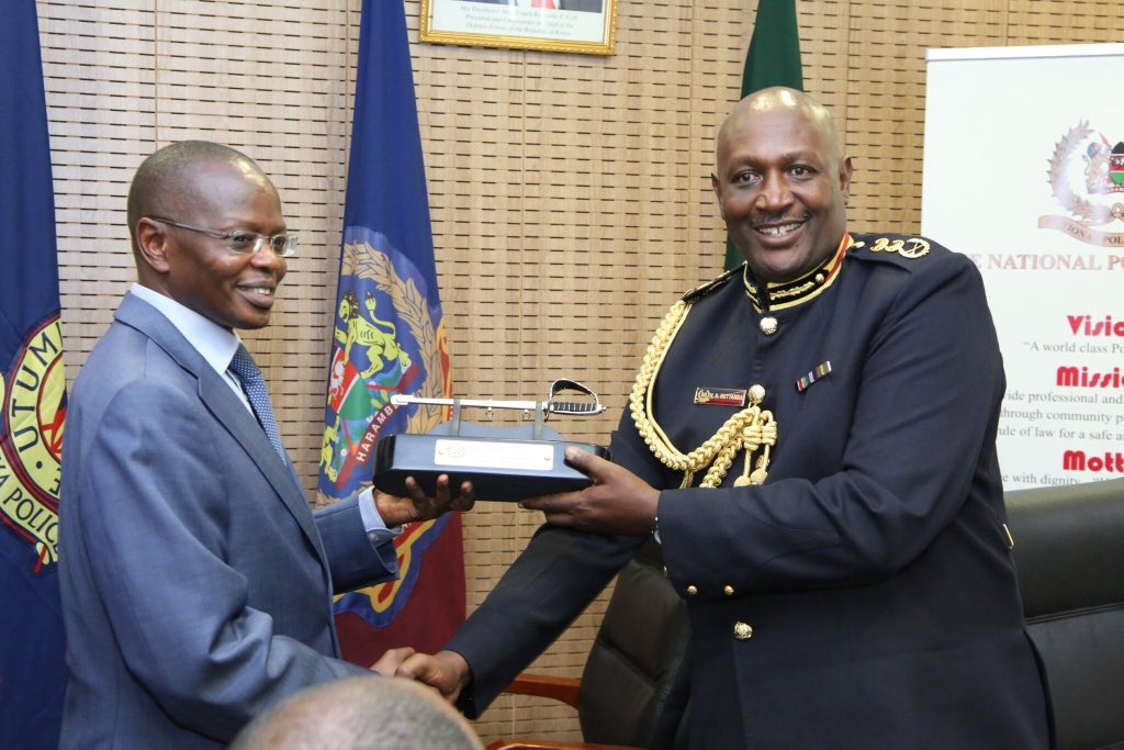 Congratulations to Mr Hillary Mutyambai having been appointed by H.E President Uhuru Kenyatta as the third Inspector General of @NPSOfficial_KE. I pray that God will grant him good health,strength & wisdom to discharge the responsibilities of the office of the Inspector General.