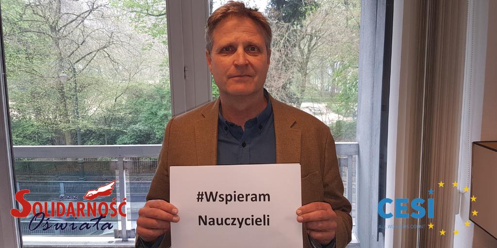 CESIunions's tweet photo. The European Confederation of Independent Trade Unions (CESI) supports Polish #teachers and WZZ Solidarność Oświata. It's time for specific solutions regarding the lack of salary increases in 2019 👩‍🏫🇪🇺

Press release https://t.co/wRYGid6hPE

#Wspieramynauczycieli #allworkerscount https://t.co/sQEbdKZ1yc