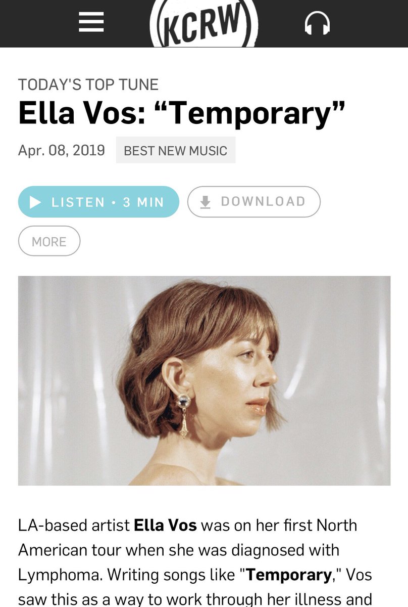 Wow wow wow TEMPORARY is today’s top tune on my favorite radio station <a href="/kcrw/">KCRW</a> !!! Thank you!!! ⭐️ buff.ly/2VuUBCx listen now!
