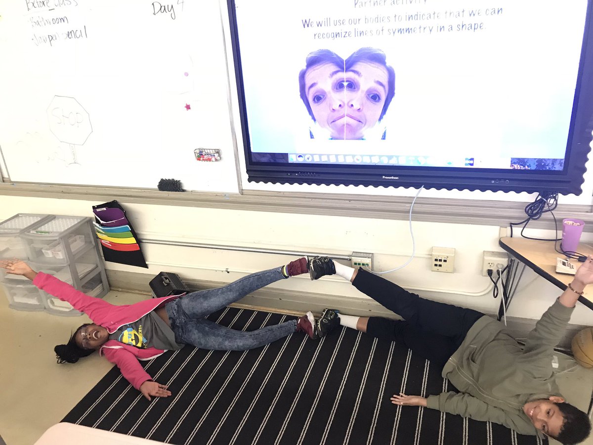 MrsMillerLotts's tweet photo. Fun day in fourth! We are working on recognizing lines of symmetry through movement!  @BeaumontMagnet @BMAWindyC @JMaryanski https://t.co/gyDeGSOrmN