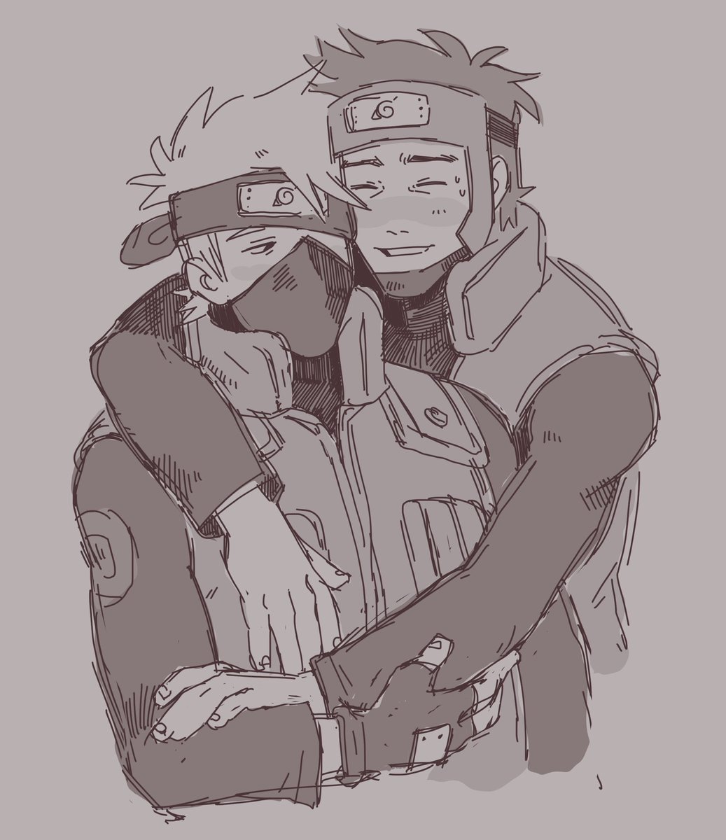 @bothpalms @feastevil i was informed to draw kakashi and yamato for both of u so here is my attempt ... im sorry i know nothing about naruto 😔