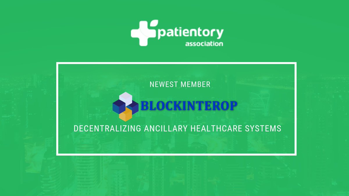 patientory_assn's tweet photo. We’re so excited to welcome BlockInterop @BInterop as the newest member of Patientory Association! Looking forward to working with their team on building great #HealthCare apps on top of the #PTOYNet #Blockchain #Network. https://t.co/qbFvHN6WMq