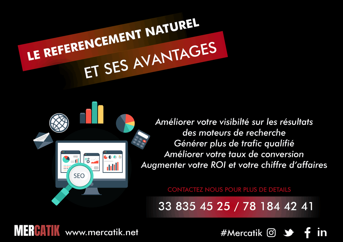Mercatik_agency's tweet photo. Le SEO et ses avantages.
#mercatik #agencedigitale #senegal #dakar #strategiedigitale #marketingdigital #webmarketing #seo #communitymanagement #gestiondeblog #blogpersonnel #referencement #developpementweb #redactionweb #creationsiteinternet #sitevitrine #siteecommerce https://t.co/TdYMYBfPnD