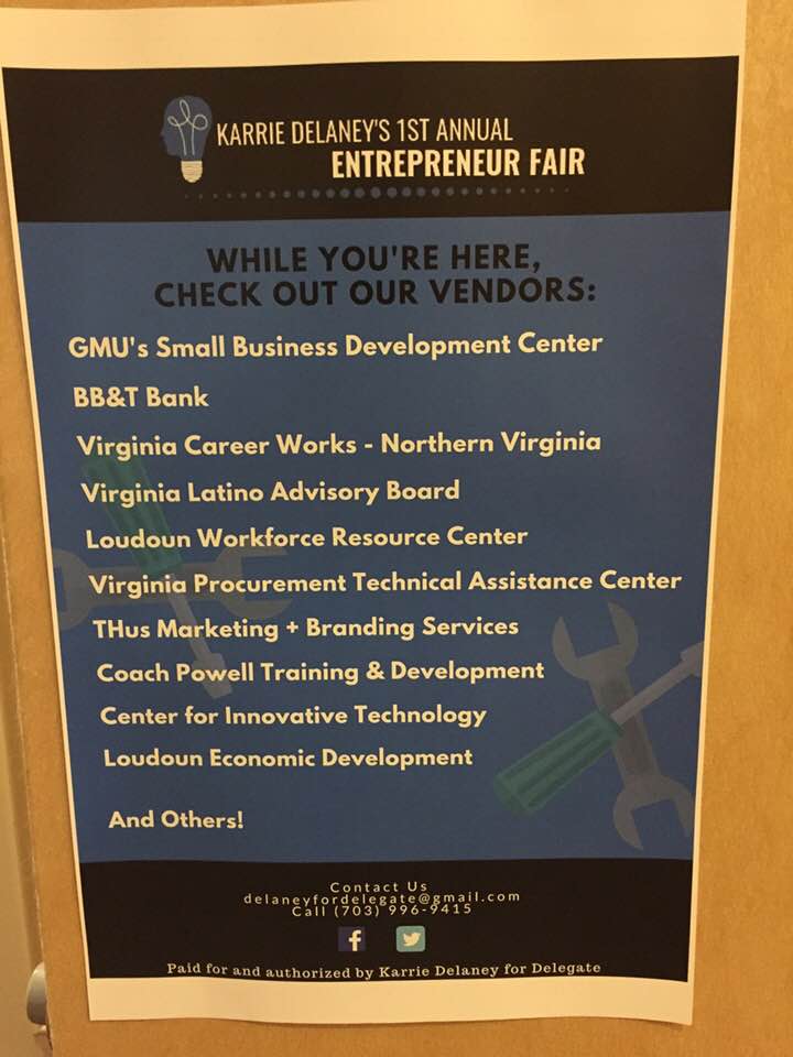 masonsbdc's tweet photo. Toby Ratolojanahary, Technology Project Coordinator at #MasonSBDC is all smiles at Delegate Karrie Delaney's 1st Annual Entrepreneur Fair on April 6th. #smallbizevents #VirginiaPTAC https://t.co/a8vmFVp3IY