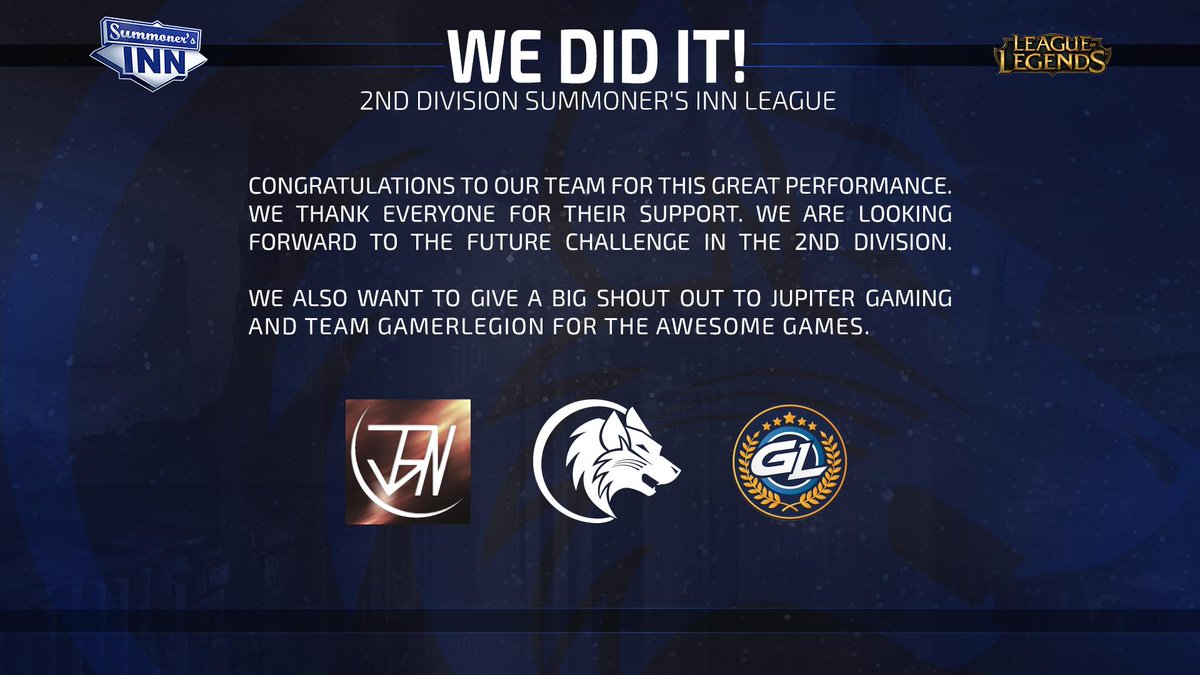 2ND DIVISION <a href="/SummonersInnDE/">Summoner's Inn</a> ‼️
