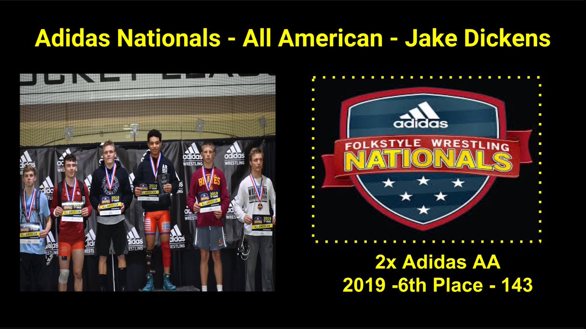 Congrats to Jake Dickens on earning All-American honors at adidas folkstyle Nationals.