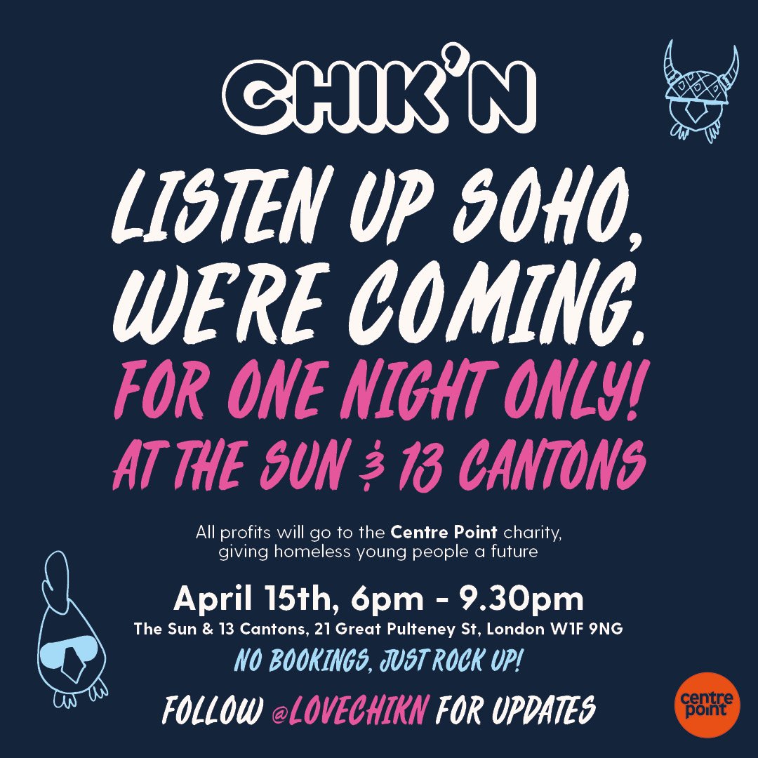 lovechikn's tweet photo. Next Monday is our first incredible event in Soho at @sunand13cantons to meet the community and show you what next level fried chicken looks like with THE TRAY OF DREAMS. For just £5 you get an amazing tray of brand new and improved menu items and they’re going to BLOW YOU AWAY https://t.co/47FsoYs3h3