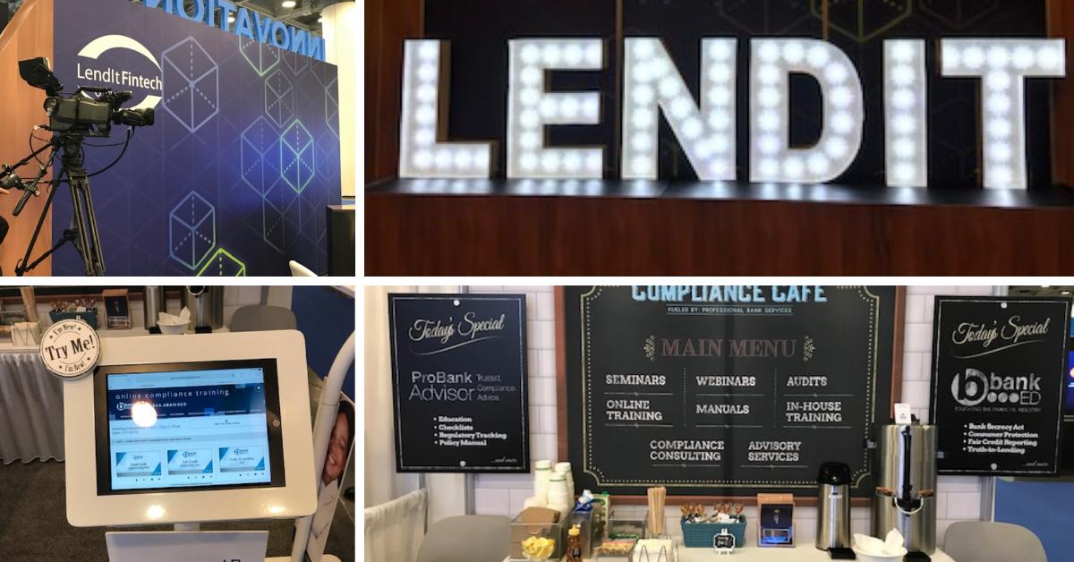 ProBankAustin's tweet photo. We're @LendIt today in San Francisco! Stop by our 'Compliance Cafe' and register for a chance to win a 90-day free trial of ProBank Advisor, a 90-day Free trial of bankED, or a bottle of Kentucky Bourbon!
#fintech #compliance #probankadvisor #bankED https://t.co/WVOuvaEnWE