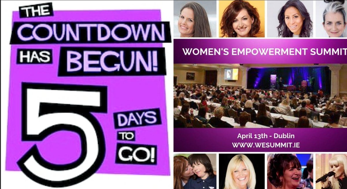 Only 5 days to go! 💃🙆💃🙆 See wesummit.ie and tell your pals! Nearly full 👐❤ It will be AMAZING!