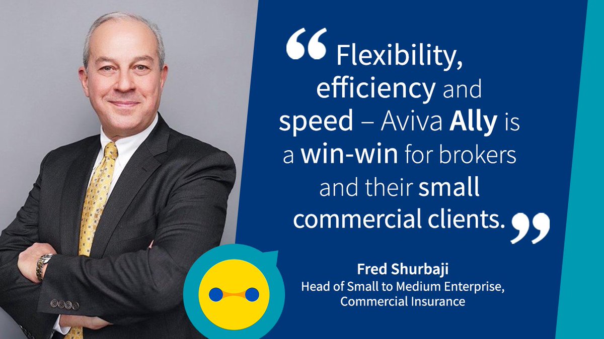 Launching today, Aviva Ally makes it easy for brokers to serve the growing commercial market and lets them focus on what they do best - growing relationships with customers and providing much-needed advice. 

Learn more here at.aviva.ca/2WVu15M.

#SmallBusiness #Insurance