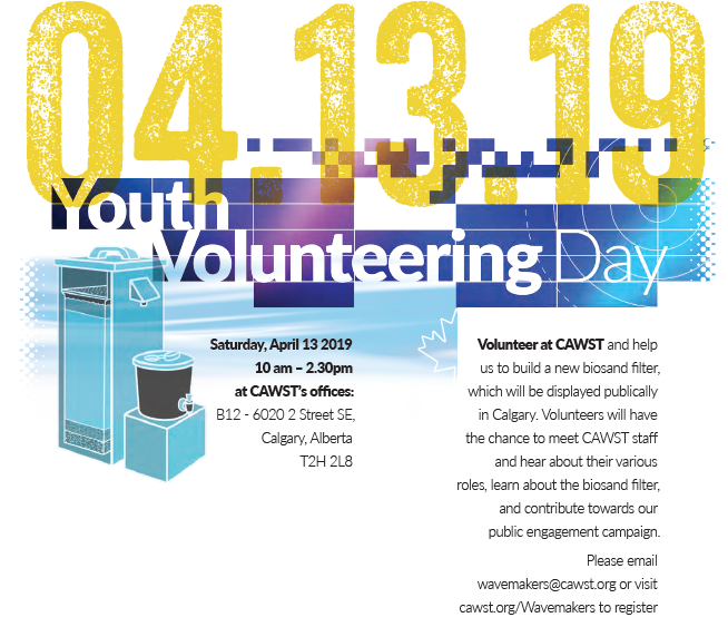 youthwavemakers's tweet photo. We still have space left in our Youth Volunteer Day this Saturday in #YYC @cawst
Sign up, contribute your time and talent to build a biosand filter:
https://t.co/R9gXV2Xck5
#NationalVolunteerWeek #GetWaterEd https://t.co/XOs2cNmVDr