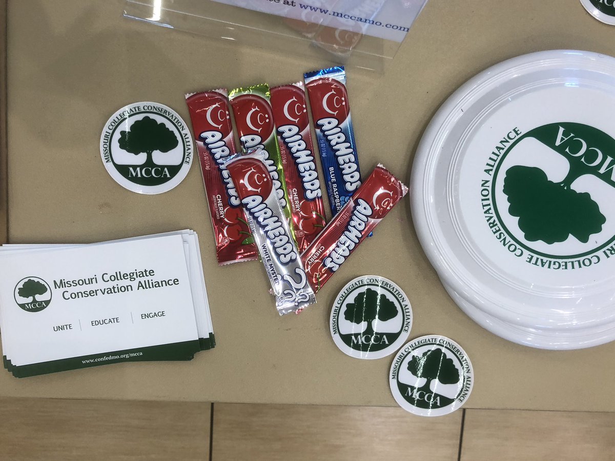 We have goodies! Come visit us in the MU student center!