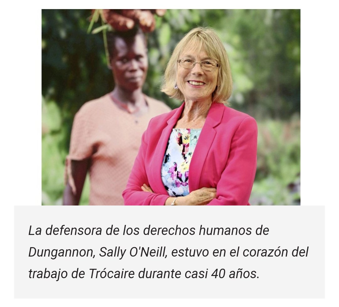 Siempre franca, sencilla y espontánea. 
QEPD querida Sally O'Nea, sin duda un gran perdida, te recordaremos desde el legado que nos dejas con tus aportes hacia la niñez y los DDHH.