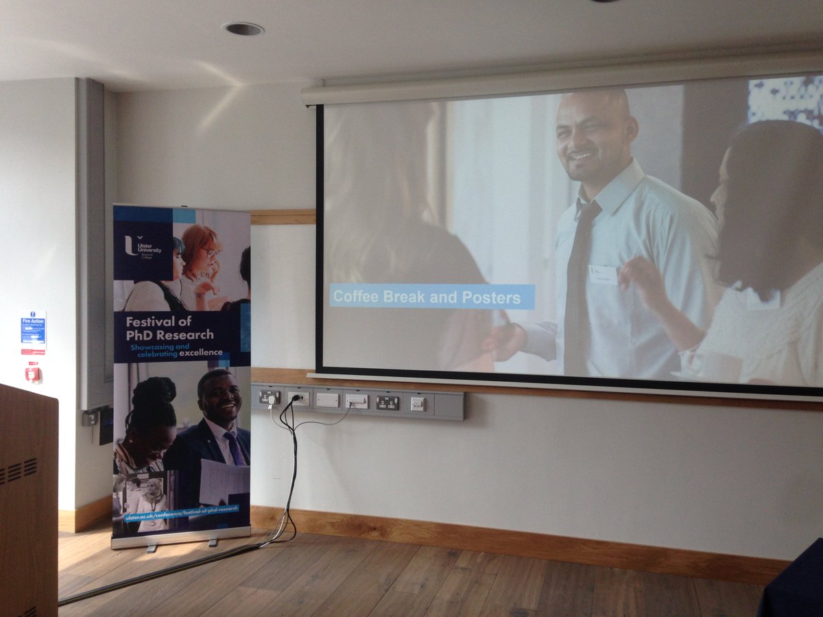 JohnDeeryFilm's tweet photo. Fantastic day of talks and workshops, learning about the range of research happening at @UlsterUni at the #UlsterPhDFest @UlsterUniPhD - Thanks to everyone who organised the event and for the lovely #GlassTrophy for runner up overall presentation ๐ @cinematicarts_ @UlsterArts https://t.co/F7EIK85Il7