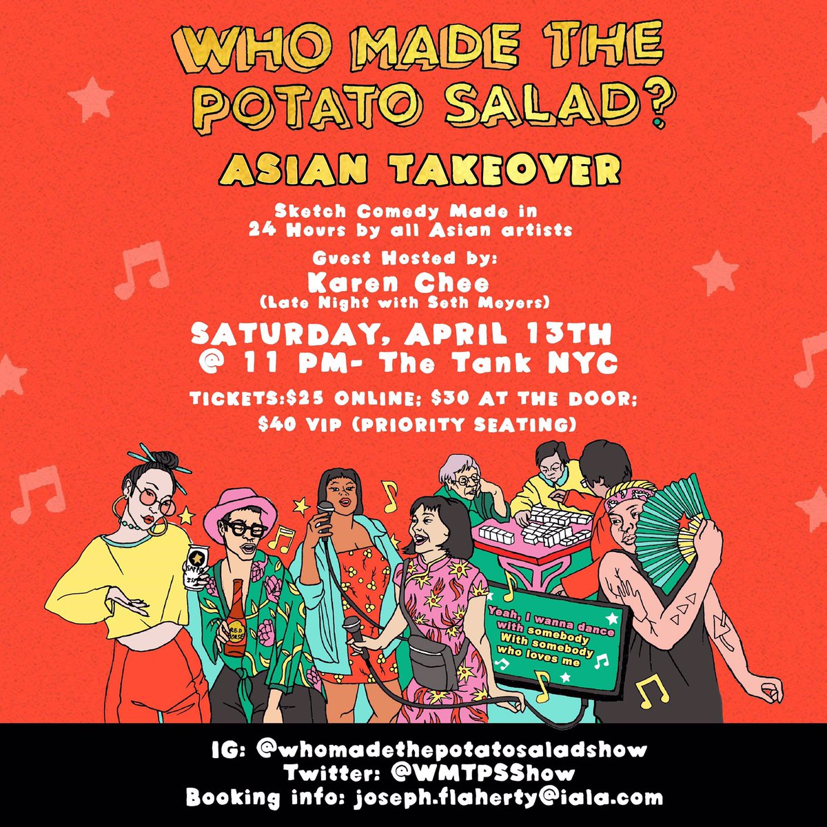 modelmajority1's tweet photo. Check out our friends @WMTPSShow This Sat. There will be a DJ, Liquor, and cookout bites for the audience #WMTPS #Sketch #Cookout #Comedy #asianinvasion https://t.co/HXsN0mAoRM