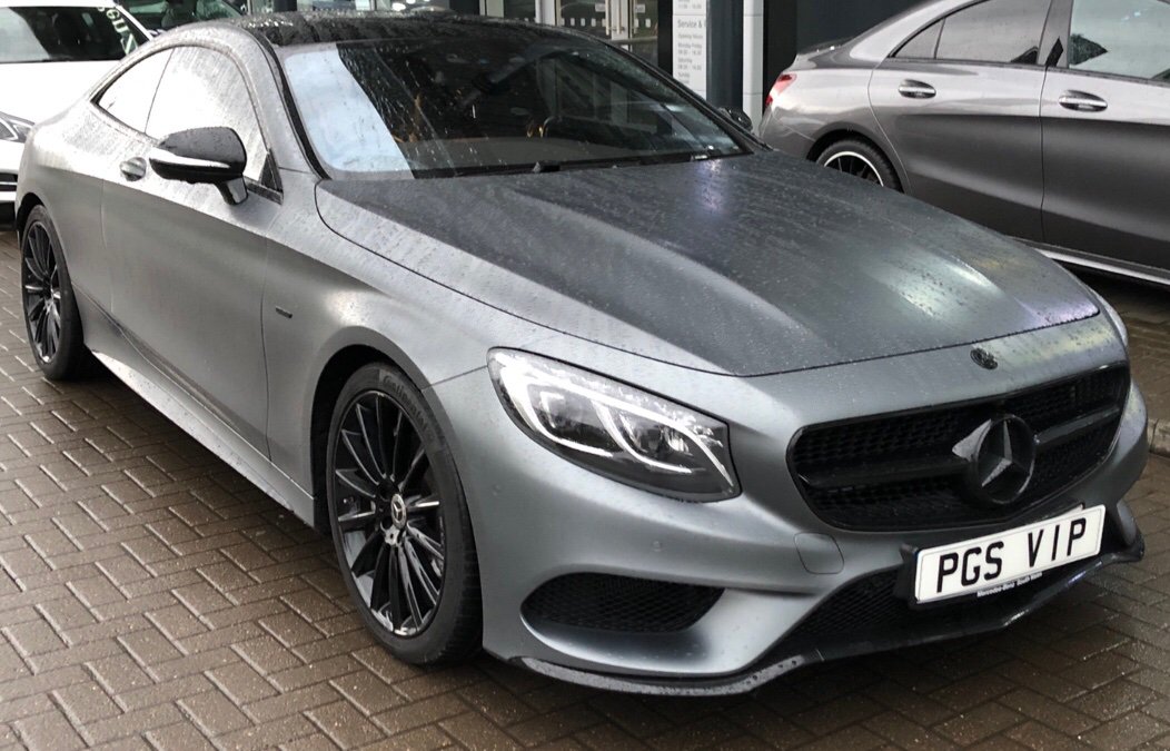 Premier_G_VIP's tweet image. FOR SALE

USED

MERCEDES S500 Night Edition Coupe

1 YEAR OLD 

Registered 07/03/2018
Mileage 8000 miles 

List price over £110,000
Designo grey magno ( factory finish ) 
All chrome removed &amp;amp; replaced with matt black finish 
Full Massage function front seats 
Panoramic roof
Etc