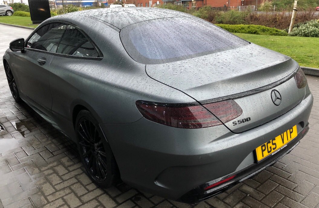 Premier_G_VIP's tweet image. FOR SALE

USED

MERCEDES S500 Night Edition Coupe

1 YEAR OLD 

Registered 07/03/2018
Mileage 8000 miles 

List price over £110,000
Designo grey magno ( factory finish ) 
All chrome removed &amp;amp; replaced with matt black finish 
Full Massage function front seats 
Panoramic roof
Etc