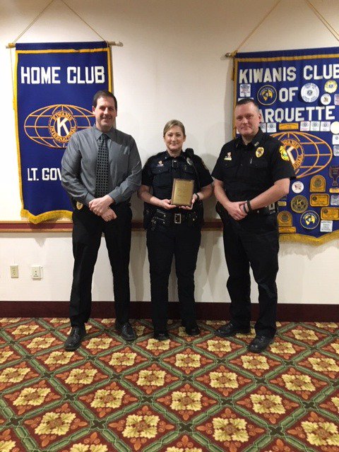 Congratulations to Officer Cynthia Acocks for receiving the 2018 Kiwanis Officer Of The Year Award. Great job and well deserved!