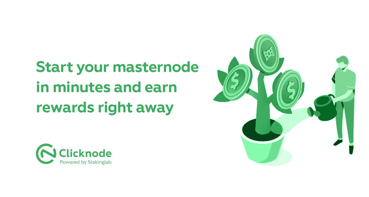 Clicknode- Host your masternode with one click tweet media