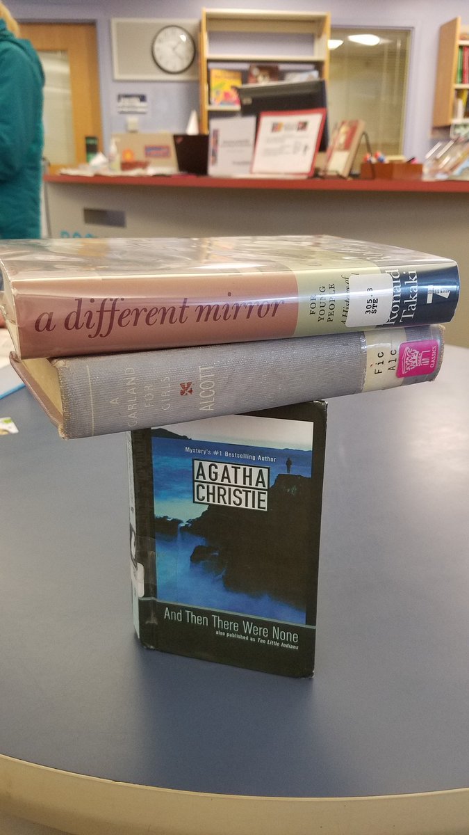 scarbmslibrary's tweet photo. Book Spine Poetry contest for National Poetry Month in the @scarbmslibrary! Check out these fun entries! #redstormpride #redstormlearns #redstormreads @amyroberson https://t.co/p0fEnw2HSk