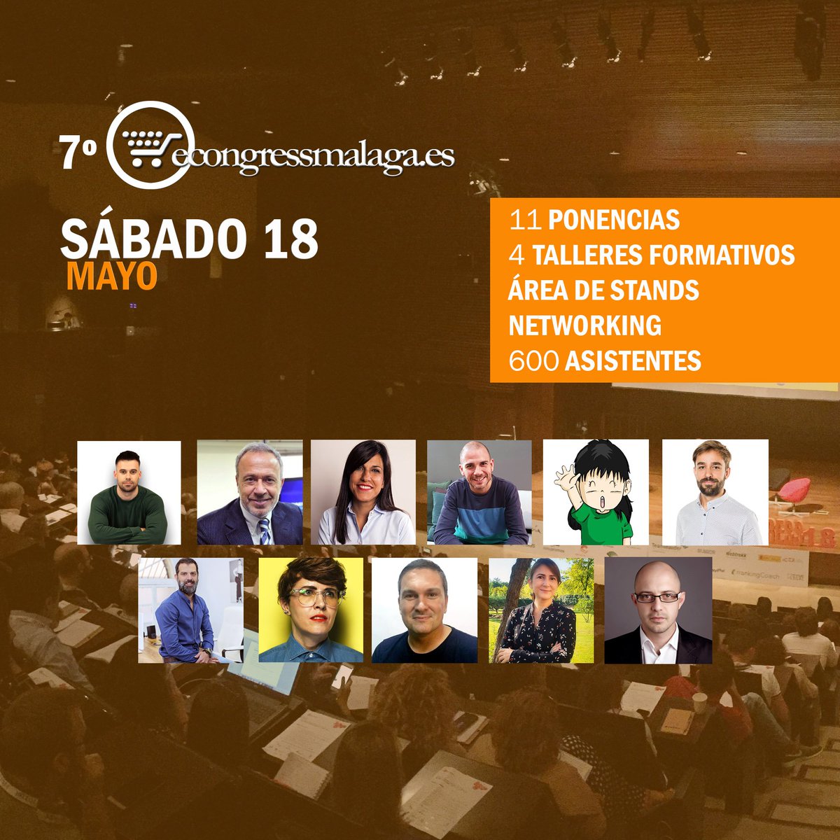eCongressMalaga's tweet photo. Éste es el cartel completo de conferencias para el 7º #eCongress19
🔝 El mayor congreso #ecommerce #socialmedia y #MarketingDigital del sur de Europa.
✅ RECUERDA:
-El lunes abrimos inscripciones para talleres

🚀 ÚLTIMAS ENTRADAS https://t.co/UJDMk6gp9m 
🗓 Sáb 18 MAYO | @Fycma https://t.co/AG9YzzJ1gE