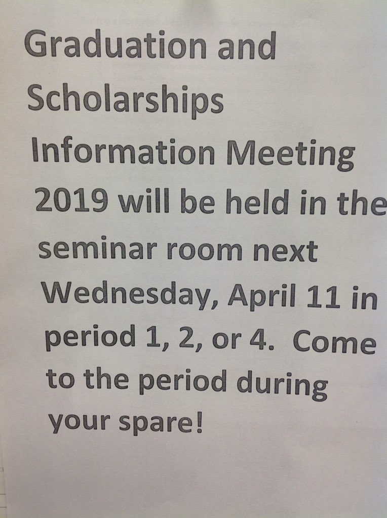 April is scholarships month!  Start applying! <a href="/SHHSCrusaders/">Sacred Heart HS</a>