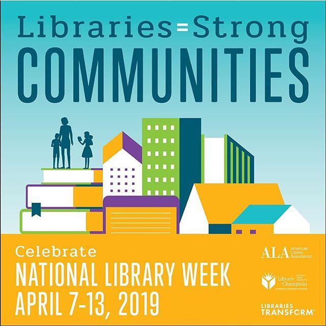 NielsenLibrary's tweet photo. Happy National Library Week to all libraries and lovers of information! Tell us...how does your library help make your community stronger? #nationallibraryweek2019 #nationallibraryweek https://t.co/Kup71ZGqlq https://t.co/nVvSXa61r6