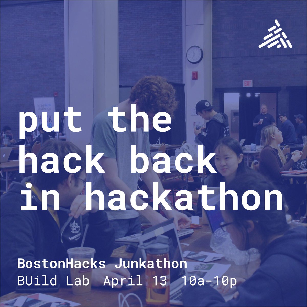 BostonHacks is coming back with our spring event! This time, a junkathon! Come join us for a day of hacking and building your worst ideas. All majors are welcomed! Food and snacks will be provided. 
Register here: junkathon.bostonhacks.io