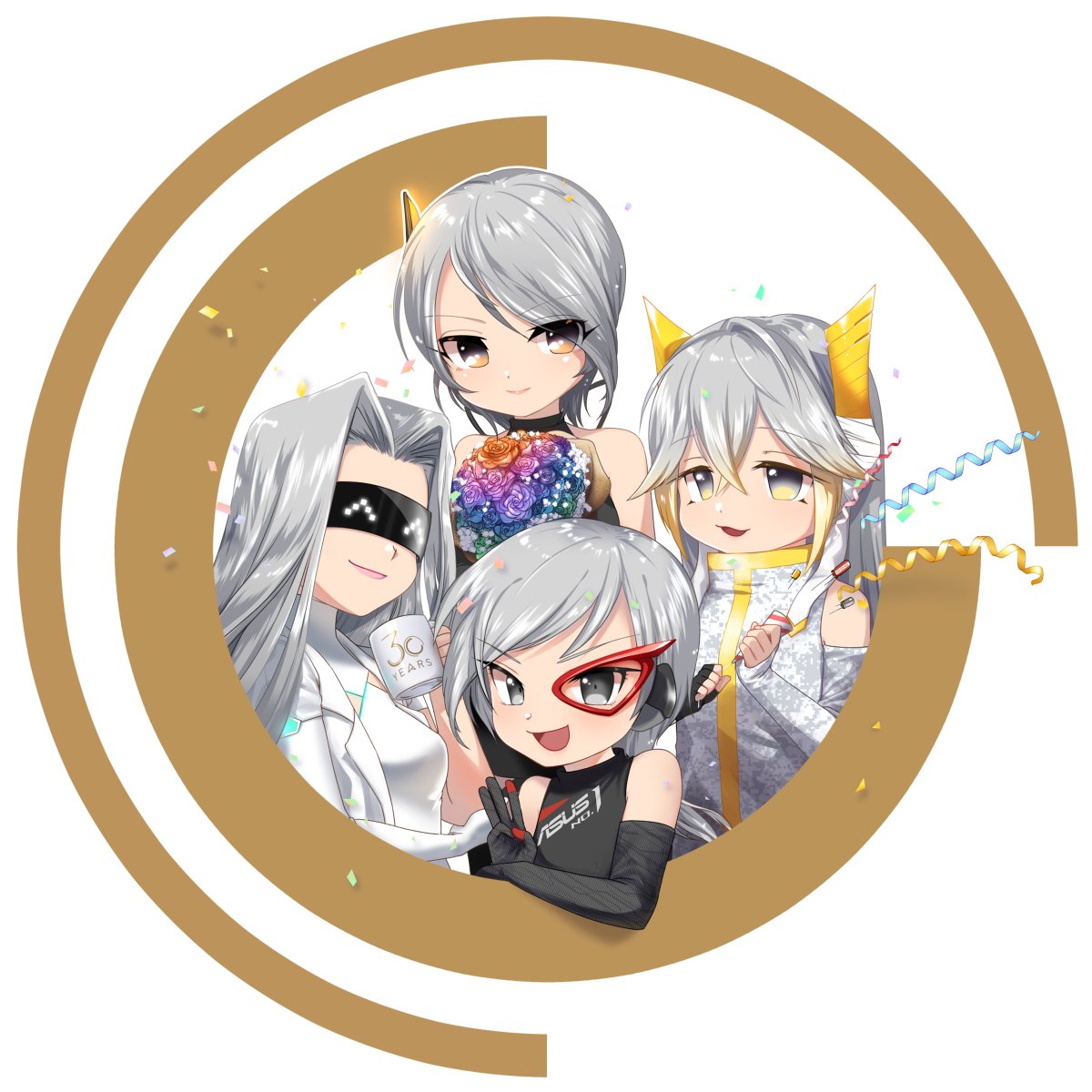 Steelpipes_'s tweet photo. ASUS　30th　アニバーサリー #オリジナル #ASUS #姉妹 #擬人化 #銀髪 #美少女 https://t.co/SxJuA0c5CL https://t.co/bwqk8sPgoK