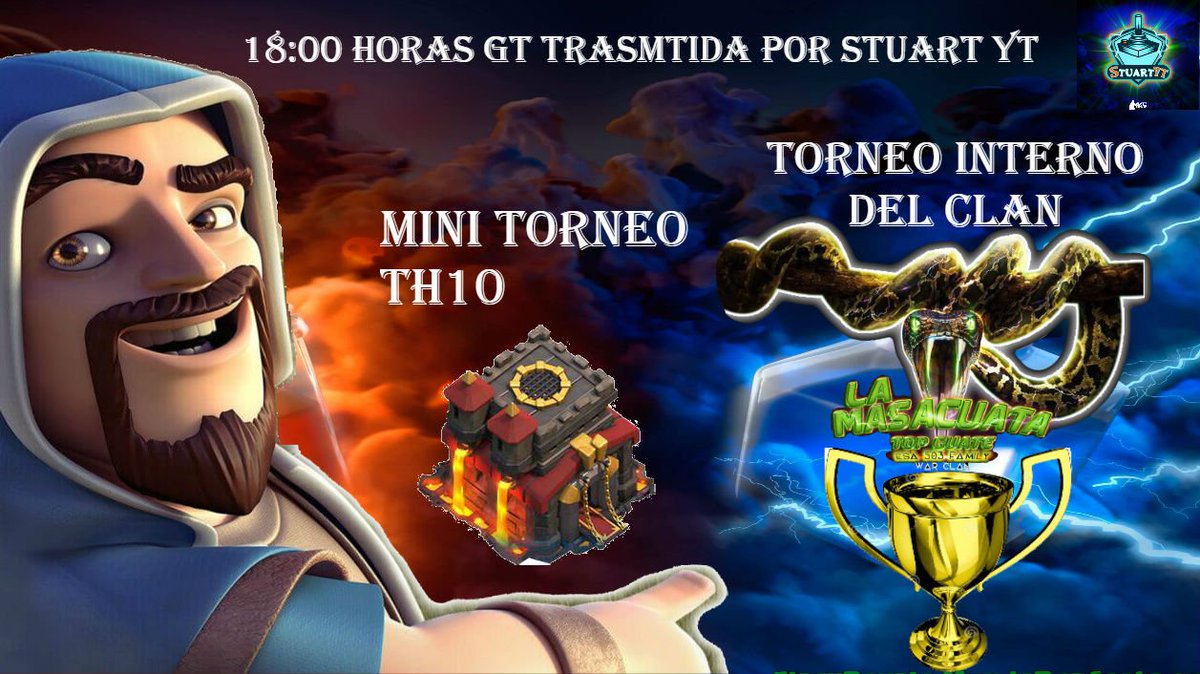 Estan tod@s cordialmente invitados a presenciar este pequeño torneo interno <a href="/MasacuataLa/">La Masacuata 3000</a> que se ara el dia de hoy y mañana, Hoy se enfrentaran 8 y mañana otros 8 premios de $10 esto para motivar a los jovenes transmitida por nuestro youtuber <a href="/StuarTYT2/">StuarT YT</a> los esperamos  🔥 RT, ty 🙏