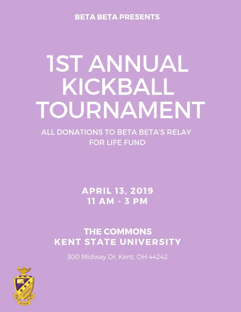 phisigmapi_kent's tweet photo. Looking for something to fill your Saturday? Come to Phi Sigma Pi’s kickball tournament! All individuals and student organizations are invited. There will be a cookout beginning around 1pm that will include vegetarian options. Venmo $5 to Phi Sigma Pi-betabeta or pay on Saturday! https://t.co/MnIpZCSBHV