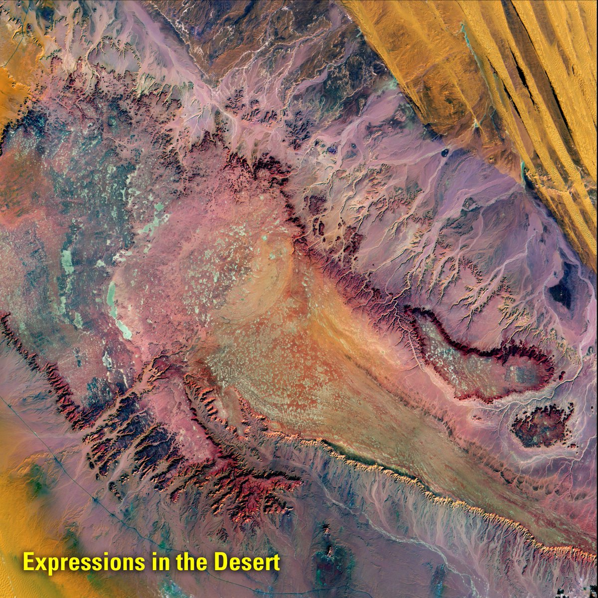 Expressions in the Desert Landsat image