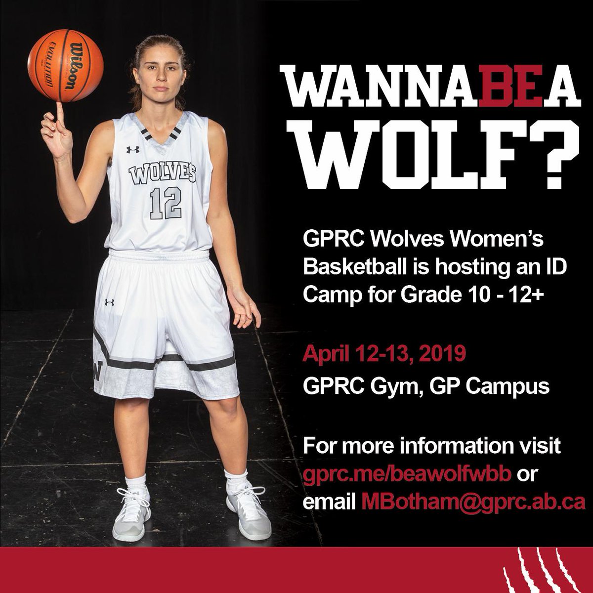NWP_Wolves's tweet image. 🐺🏀 Calling all #FutureWolves!

#GPRCWolves Women’s Basketball is holding an ID Camp for athletes in gr. 10-12 (+ graduates) &amp;amp; recruits. The camp aims to identify athletes who are interested in potentially playing for #GPRC in the future.

Learn more at gprc.me/beawolfwbb
