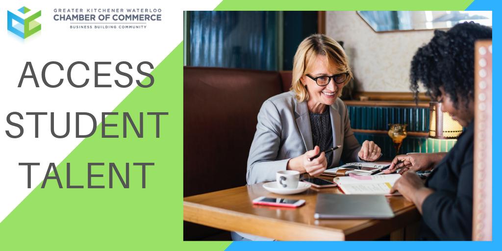 GKWCC's tweet photo. The upcoming #AccessStudentTalent Info Session is an opportunity for small businesses to connect with representatives from @HireWaterloo, @LaurierCoop, & @Conestoga_Coop and learn about your options for working with student talent. Register today: https://t.co/U3xO5FcqZQ https://t.co/yFUYijykQC