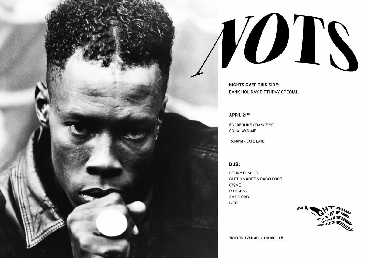 NOTSLDN's tweet photo. ≠ APRIL 21st Bank holiday we move #NOTSLDN ANNIVERSARY ticket link in bio. we’ll also be CELEBRATING @oneaura_ EARTHSTRONG ≠ drink deals 10:00-00:00am (couldn’t get this line up on your best day) 
🖼: @OhmyKodj https://t.co/Sea4Ngrttd