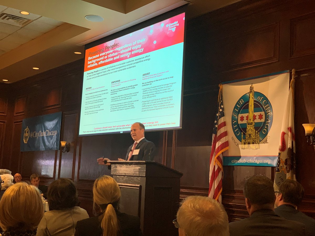 ComEd's tweet photo. Livestream and listen to Joe Dominguez, our CEO, speaking at @cityclubchicago: https://t.co/GjTEettSXD #ComEdAtCityClub #TalkCityClub https://t.co/G7MW0Ufc92